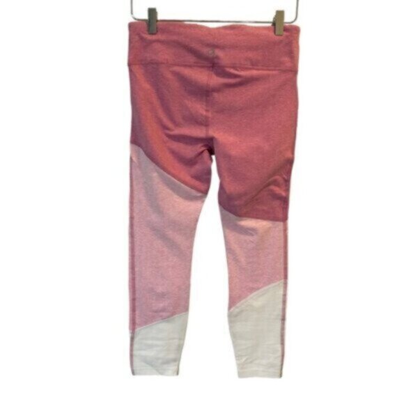 NWT GAP | French Pink Heather GFast 7/8 Colorblock Cotton Leggings Size Medium - Picture 3 of 9